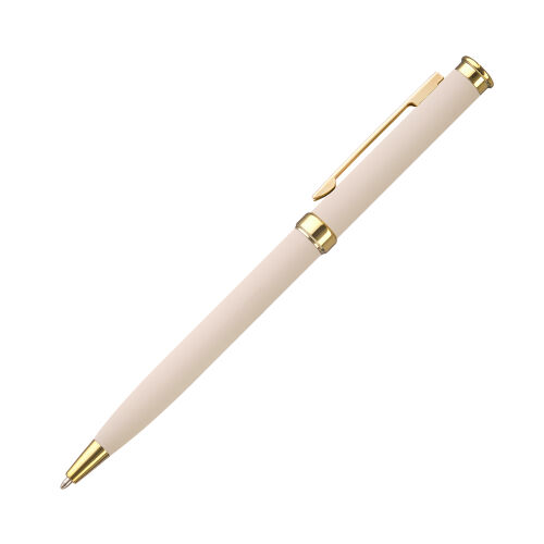Шариковая ручка Benua, бежевая/позолота 1
