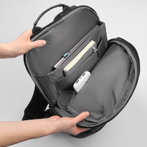 Бизнес рюкзак Alter с USB разъемом, черный 4