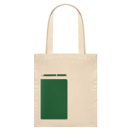 Подарочный набор Lite, зеленый (шоппер, блокнот, ручка) 1