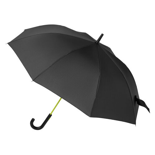 Зонт-трость Quantum, черный/салатовый 2