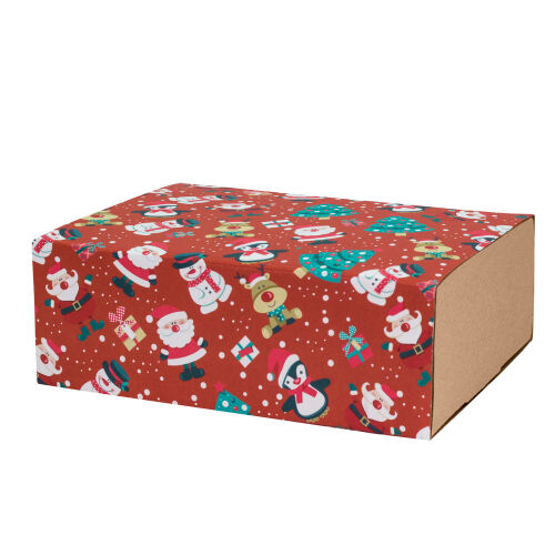 Шубер новогодний "Пингвины" для подарочной коробки 230*170*80 мм 1