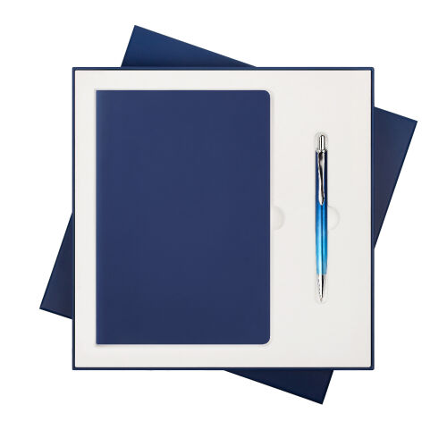 Подарочный набор Spark, синий (ежедневник, ручка) 1