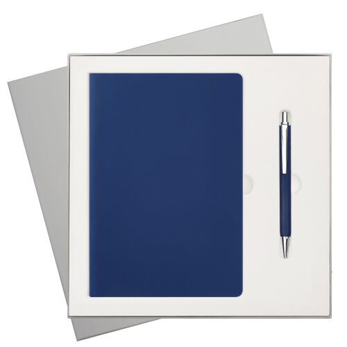 Подарочный набор Spark, синий (ежедневник, ручка) 1