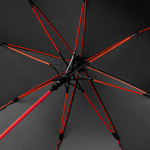 Зонт-трость Quantum, черный/красный 3