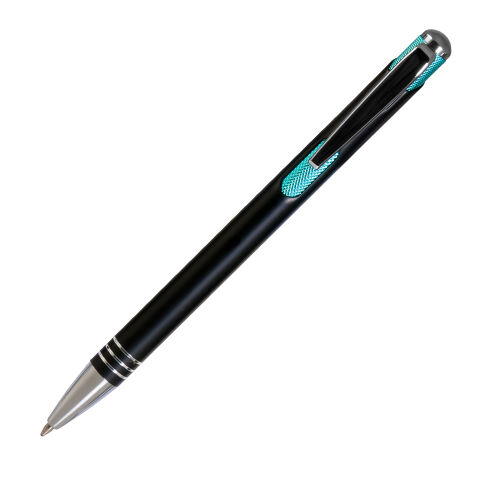 Шариковая ручка Bello, черная/аква 1