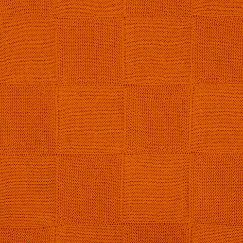 Плед Cella вязаный, оранжевый (без подарочной коробки) 1
