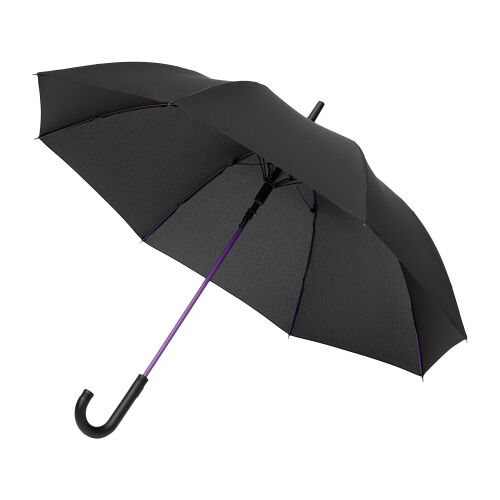 Зонт-трость Quantum, черный/фиолетовый 1