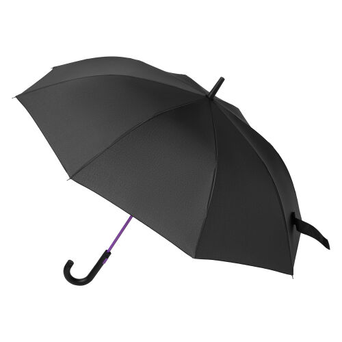 Зонт-трость Quantum, черный/фиолетовый 2