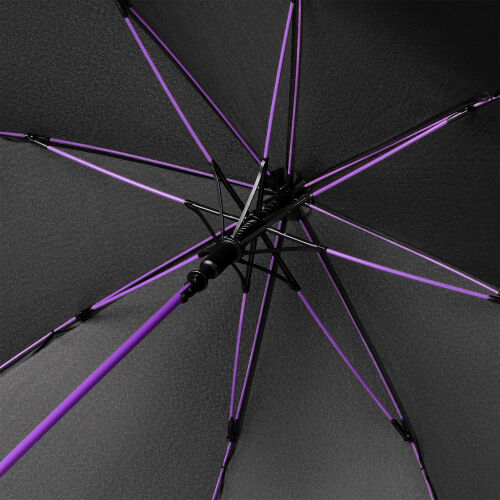 Зонт-трость Quantum, черный/фиолетовый 3