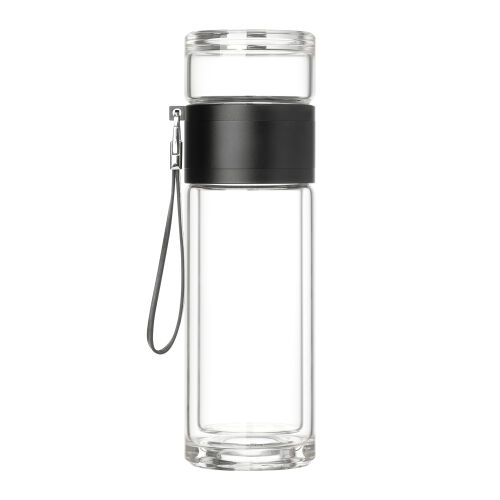 Бутылка стеклянная с двойными стенками Terso, черная 9