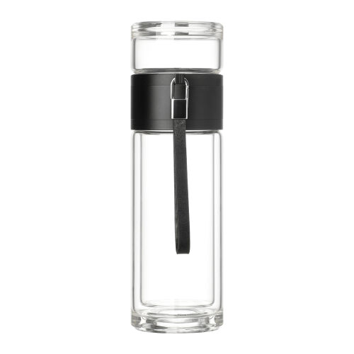 Бутылка стеклянная с двойными стенками Terso, черная 10