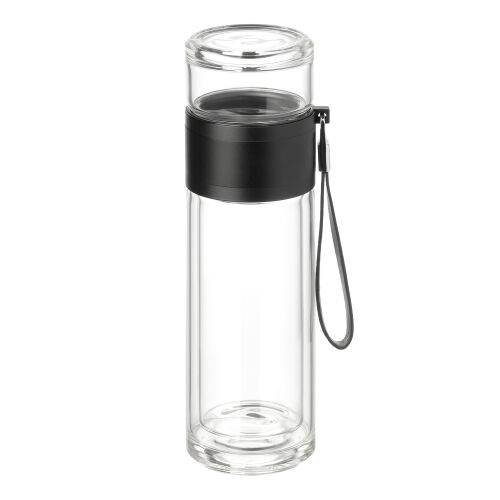 Бутылка стеклянная с двойными стенками Terso, черная 11