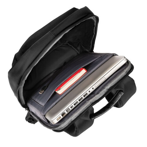 Бизнес рюкзак Taller  с USB разъемом, черный 10