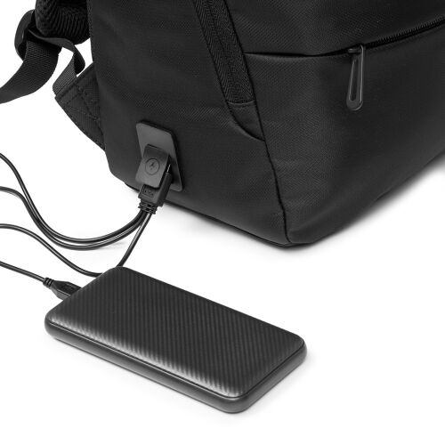 Бизнес рюкзак Taller  с USB разъемом, черный 13
