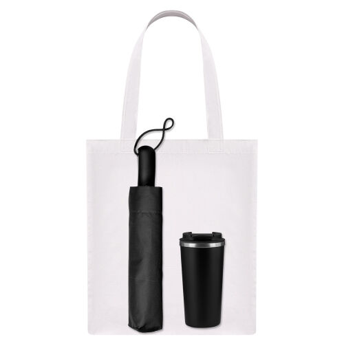 Подарочный набор Levante, черный (зонт, термокружка, шоппер) 1