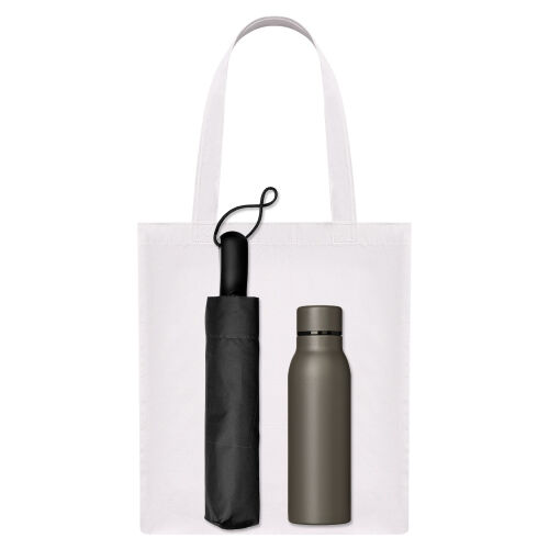 Подарочный набор Levante, серый (зонт, термобутылка, шоппер) 1