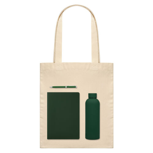 Подарочный набор Medium, зеленый (шоппер, ежедневник, ручка, тер 1