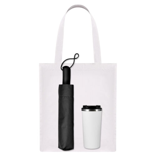 Подарочный набор Levante, белый (зонт, термокружка, шоппер) 1