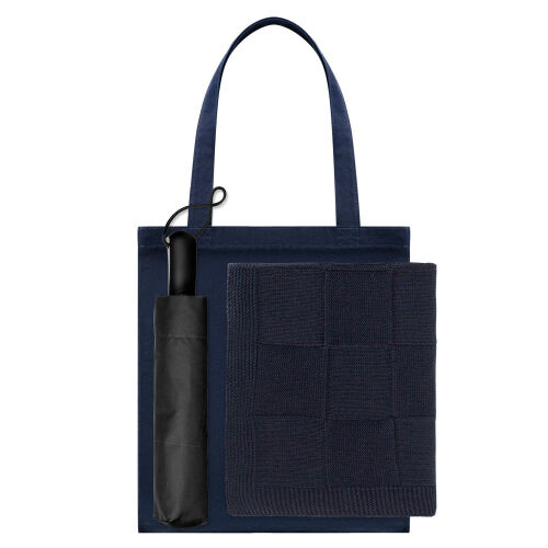 Подарочный набор Levante, синий (зонт, плед, шоппер) 1