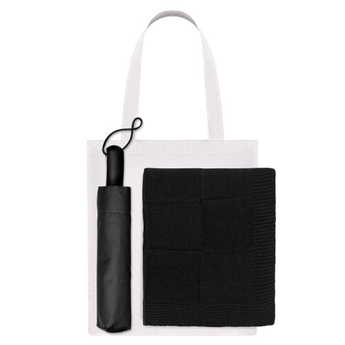 Подарочный набор Levante, черный (зонт, плед, шоппер) 1
