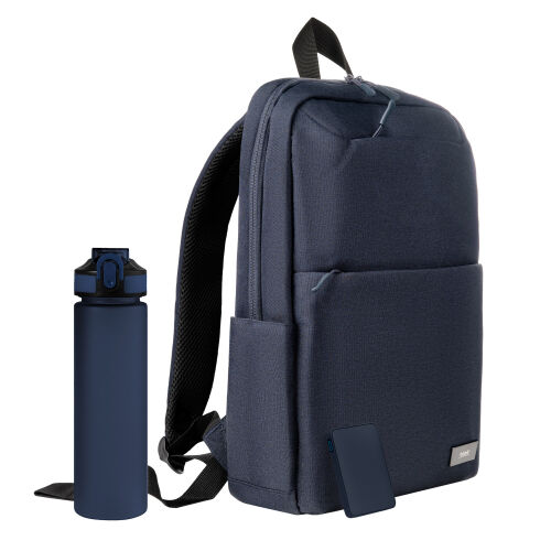 Подарочный набор Forst, синий (бутылка, ЗУ, рюкзак) 1