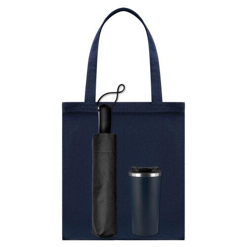 Подарочный набор Levante, синий (зонт, термокружка, шоппер) 1