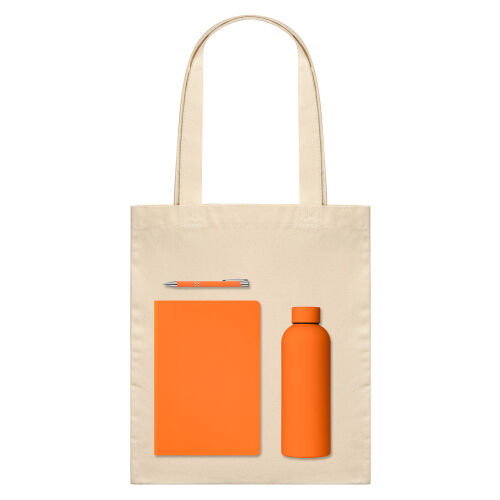 Подарочный набор Medium, оранжевый (шоппер, ежедневник, ручка, т 1