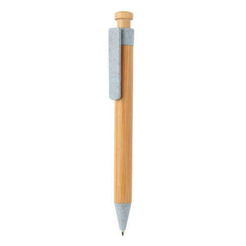 Бамбуковая ручка с клипом из пшеничной соломы 1