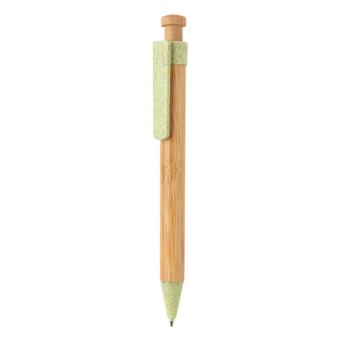 Бамбуковая ручка с клипом из пшеничной соломы 1