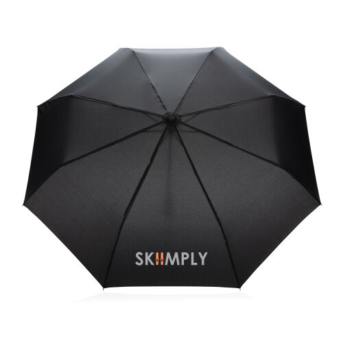 Компактный зонт Impact из RPET AWARE™ с бамбуковой рукояткой, d9 4