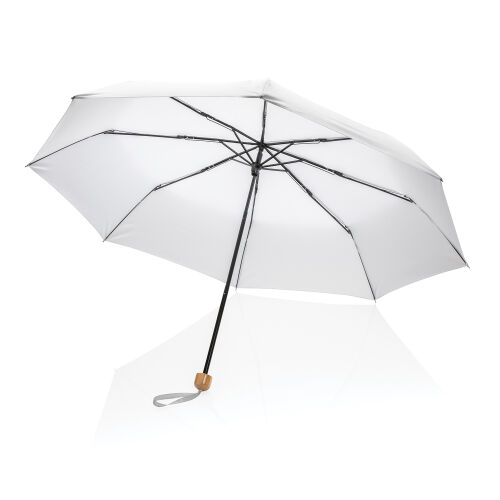 Компактный зонт Impact из RPET AWARE™ с бамбуковой рукояткой, d9 3