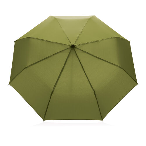 Компактный зонт Impact из RPET AWARE™ с бамбуковой рукояткой, d9 5