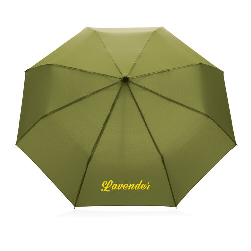 Компактный зонт Impact из RPET AWARE™ с бамбуковой рукояткой, d9 4
