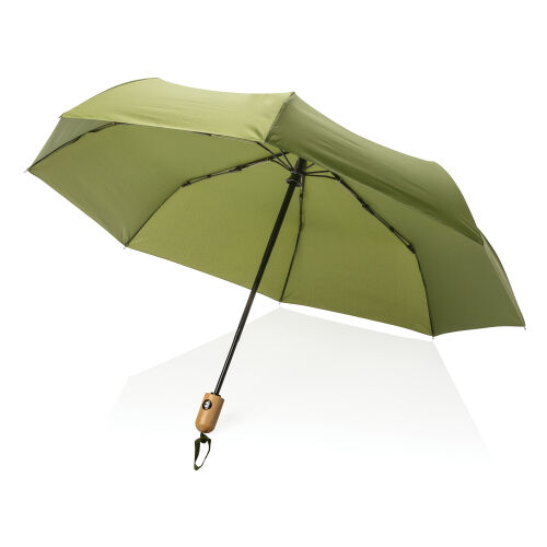 Автоматический зонт Impact из RPET AWARE™ с бамбуковой рукояткой 4
