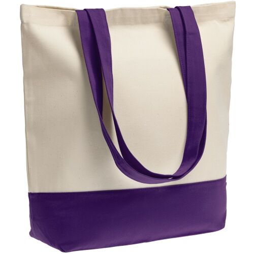Холщовая сумка Shopaholic, фиолетовая 8