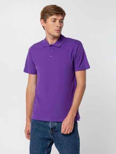 Рубашка поло мужская Summer 170 темно-фиолетовая, размер L 4