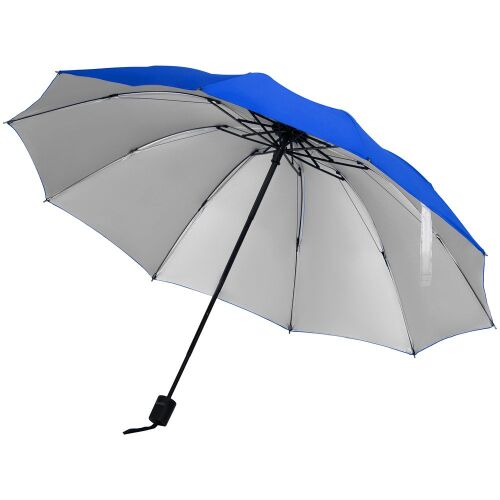 Зонт наоборот складной Stardome, синий с серебристым 1