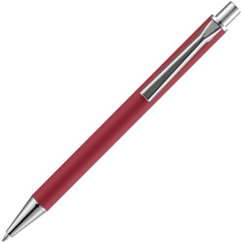 Ручка шариковая Lobby Soft Touch Chrome, красная 4