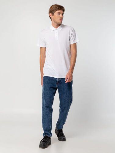Рубашка поло мужская Summer 170 белая, размер XL 7