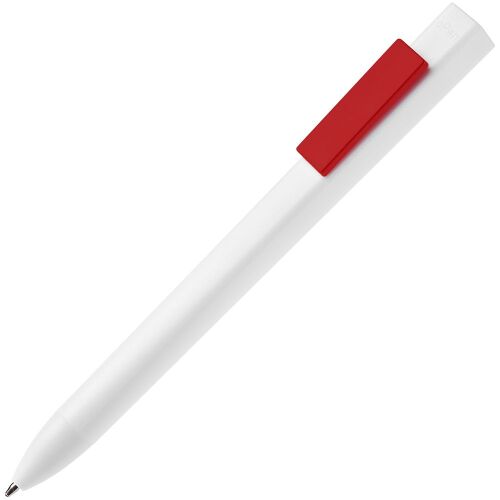 Ручка шариковая Swiper SQ, белая с красным 8
