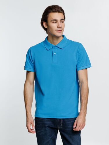 Рубашка поло мужская Virma Premium, бирюзовая, размер S 2