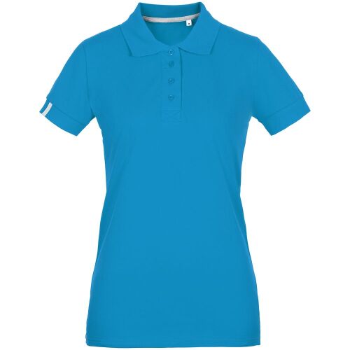 Рубашка поло женская Virma Premium Lady, бирюзовая, размер L 1