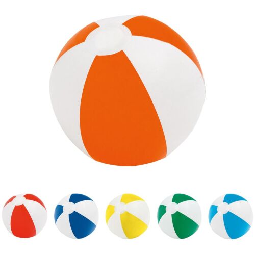 Надувной пляжный мяч Cruise, оранжевый с белым 2