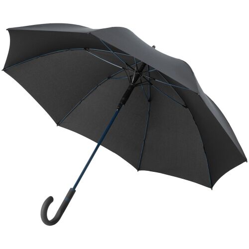 Зонт-трость с цветными спицами Color Style, синий с черной ручко 1