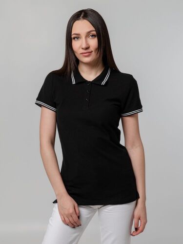 Рубашка поло женская Virma Stripes Lady, черная, размер S 4