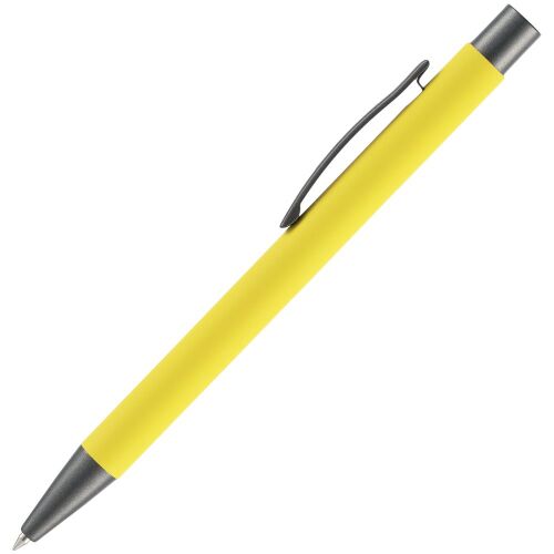 Ручка шариковая Atento Soft Touch, желтая 2