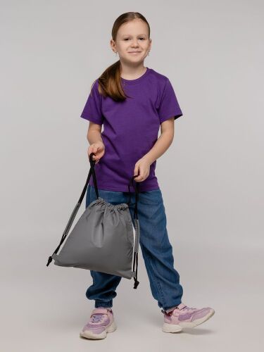 Детский рюкзак-мешок Manifest из светоотражающей ткани, серый 6