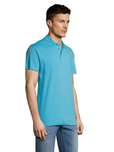 Рубашка поло мужская Summer 170 бирюзовая, размер XL 5