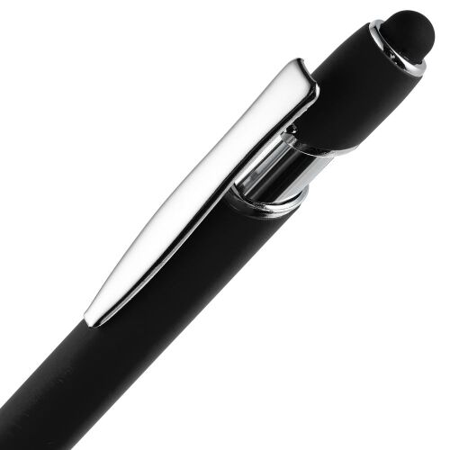 Ручка шариковая Pointer Soft Touch со стилусом, черная 4