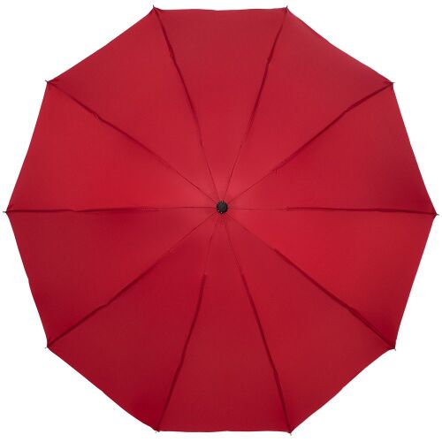 Зонт наоборот складной Stardome, красный с серебристым 2